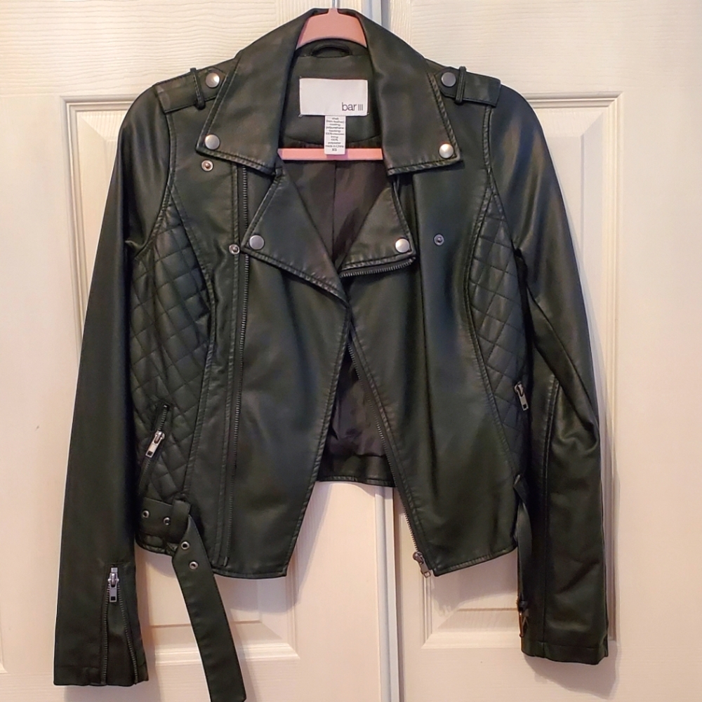 SOLD! Black Faux Leather Jacket